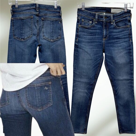Rag & Bone Cate Mid-Rise Skinny Women's Size 26 Stretch Blue Jeans - Picture 1 of 13